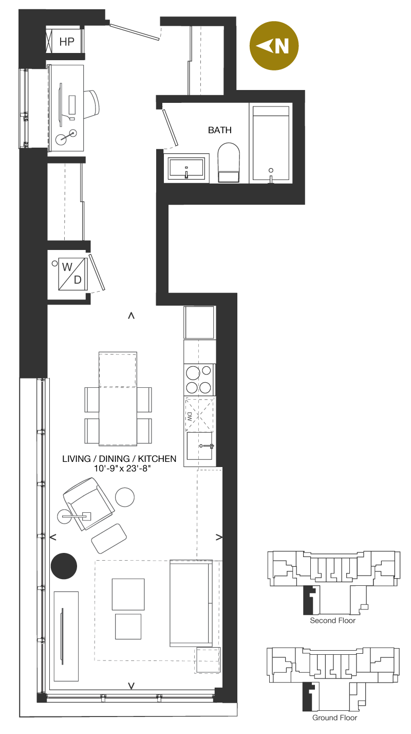 Bowery Condo Floorplan - S-6